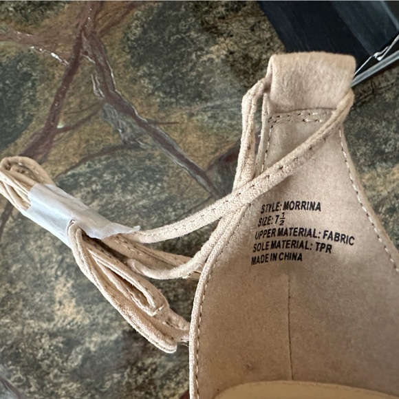 Morrina Natural Suede Lace-Up High Heel Sandals - Picture 5 of 5